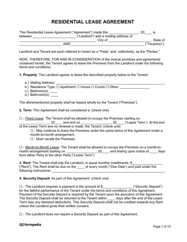 thumbnail of Residential-Lease-Agreement-Template